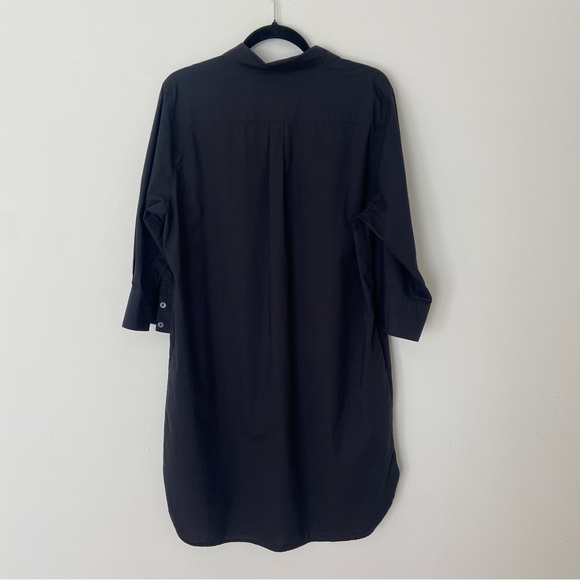 FRAME Le Poplin Shirt Dress in Black size Large - Picture 6 of 9